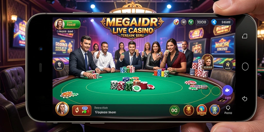 Tangkapan layar gameplay Live Casino yang mendebarkan di MEGAIDR.