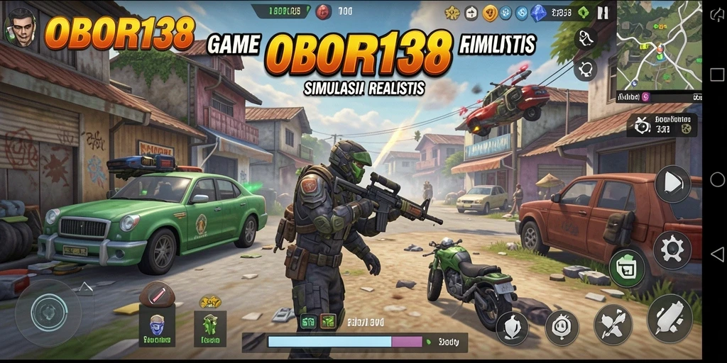 Tampilan gameplay yang menakjubkan dari OBOR138 dengan grafis realistis.