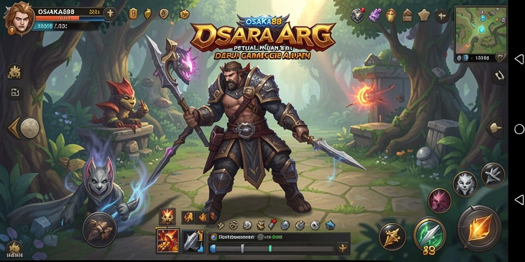 Tampilan seru dari gameplay ARPG OSAKA88 yang menegangkan.