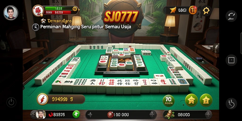 Tampilan gameplay dalam SJO777 dengan elemen Mahjong klasik.